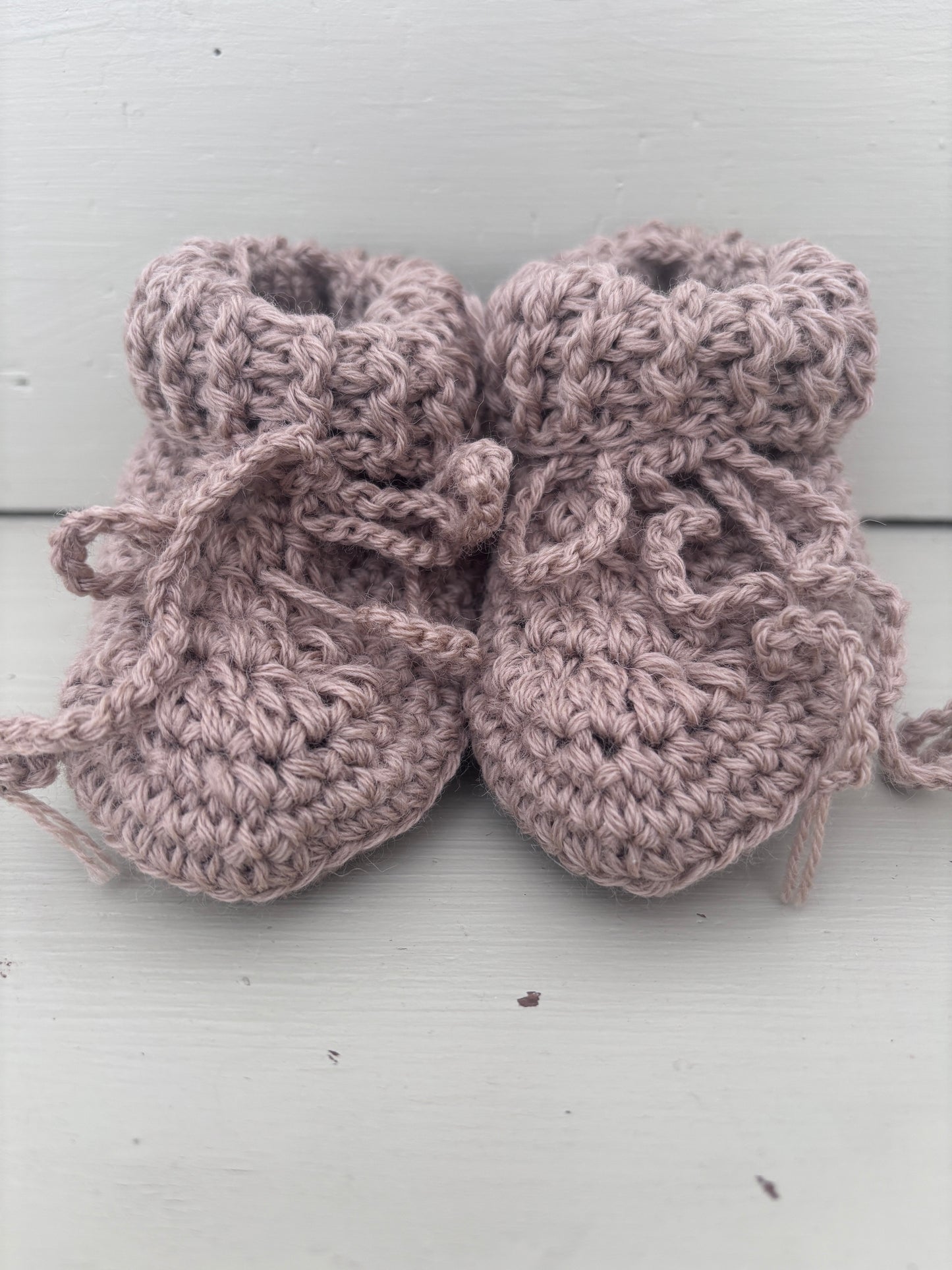 Wool baby booties