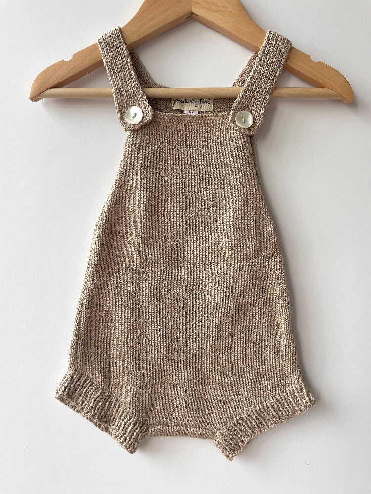 Organic cotton knit romper