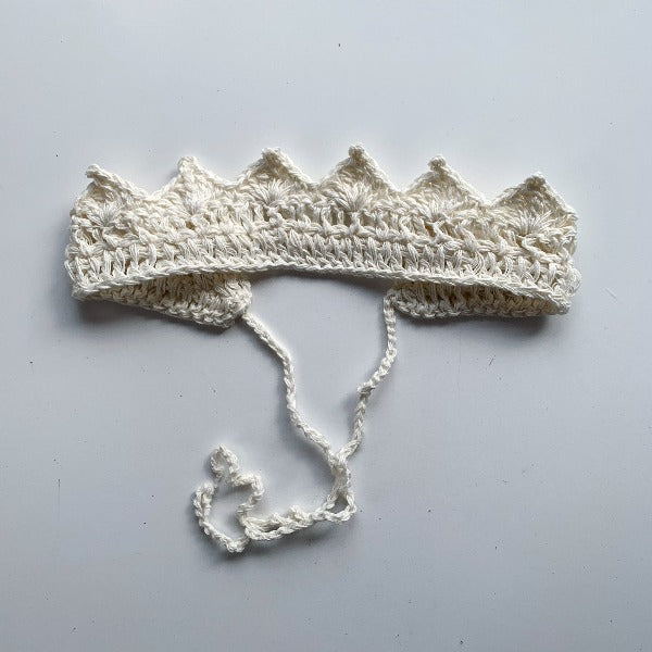 Organic cotton handmade baby crown accessory