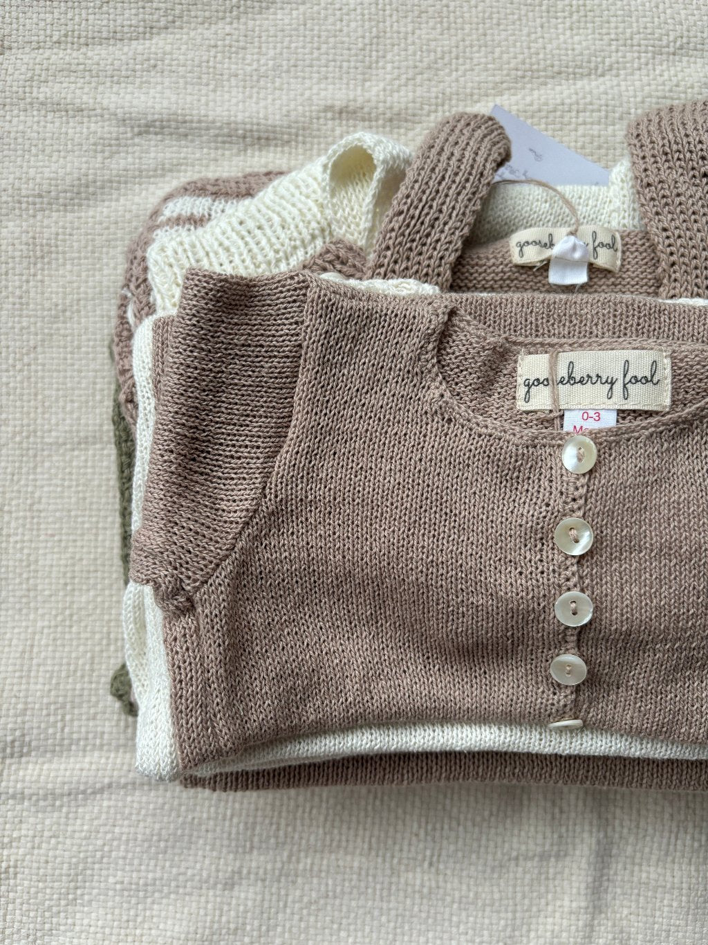 Lightweight organic cotton knit cardigan