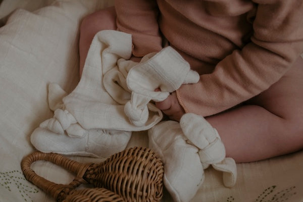 Organic cotton muslin baby comforter