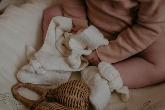 Organic cotton muslin baby comforter
