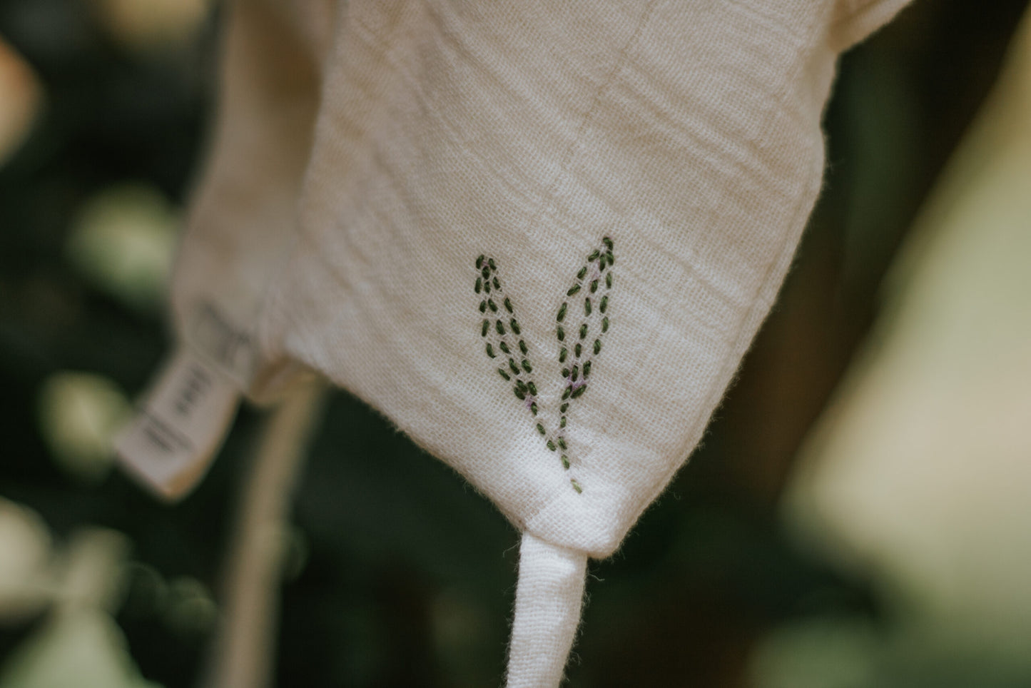 Organic cotton bunny ear bonnet