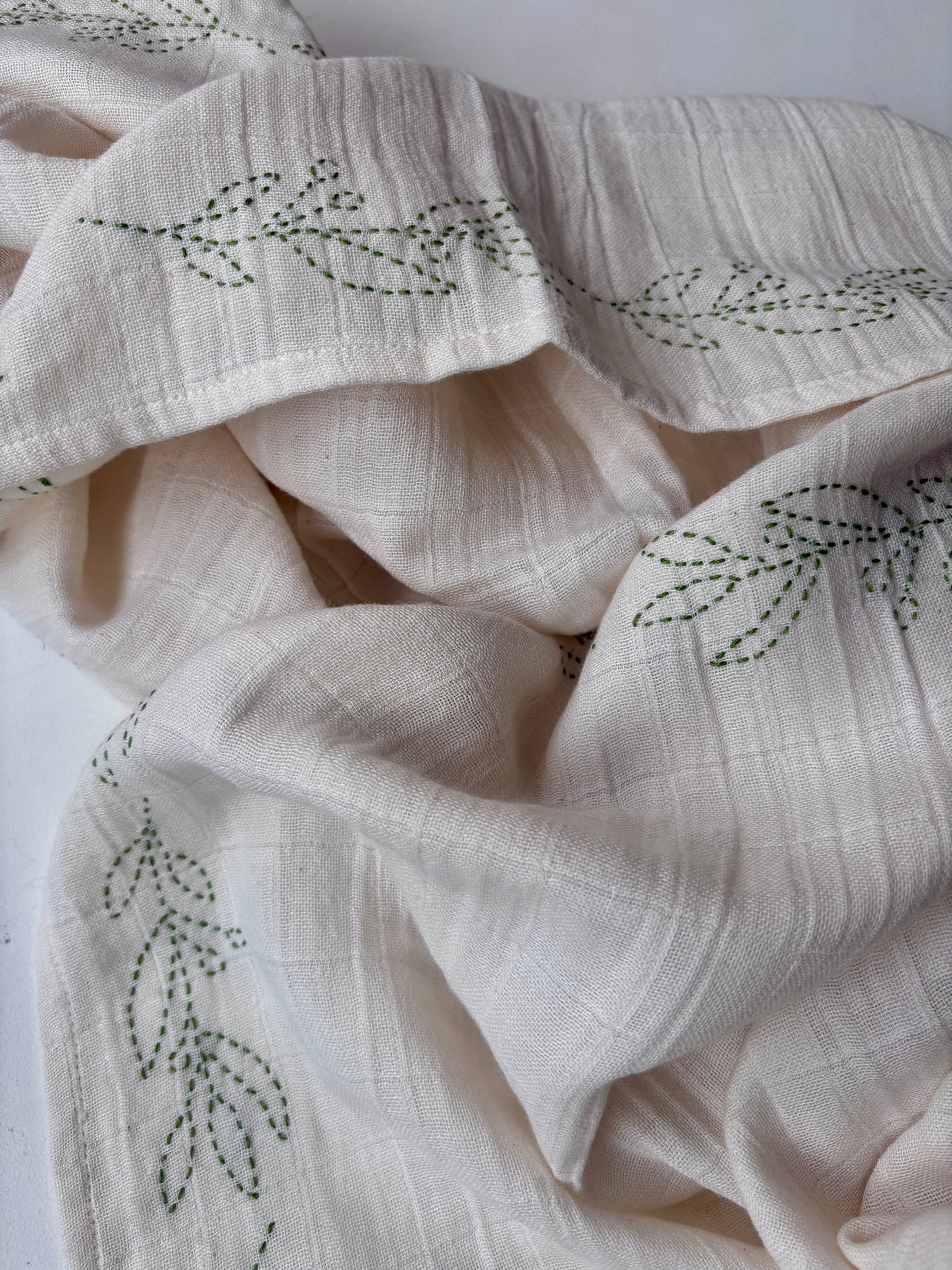 olive swaddle detail